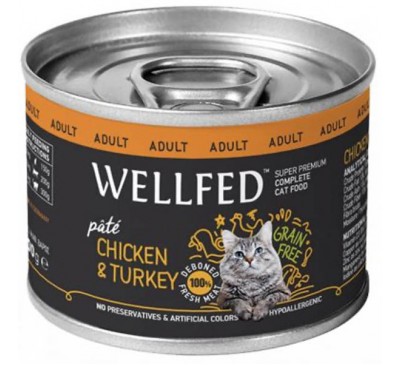 WELLFED Adult Chicken & Turkey 200gr